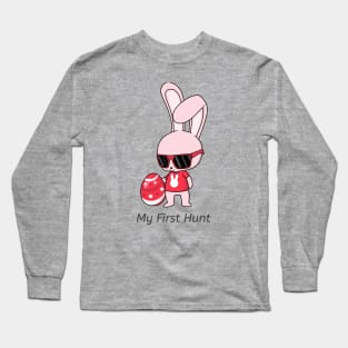 Pink Easter Bunny My First Hunt Egg Long Sleeve T-Shirt